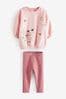 Light Pink Crew Sweatshirt and Leggings Set (3mths-6yrs)