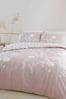 Catherine Lansfield Blush Pink Meadowsweet Floral Reversible Duvet Cover Set