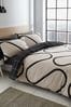 Catherine Lansfield Linear Curve Set mit wendbaren Bett- und Kissenbezügen mit Geodesign