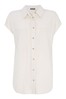 חולצת פשתן בצבע בז׳ עם שרוול קצר של Mint Velvet