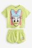 Limettengrün - Disney Daisy Duck T-Shirt und Shorts im Set (3 Monate bis 7 Jahre)
