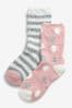 Bright Stripe Cosy Bed Socks 2 Pack