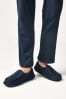 Navy Blue Apron Close Back Slippers