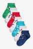 White/Blue/Red Star 7 Pack Cotton Rich Trainer Socks