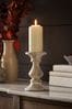 Wood Pillar Candle Holder Brown Small, Small
