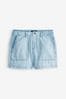 Mid Blue Cargo Denim Shorts, Regular