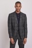 Grey Check Slim Fit Suit Jacket