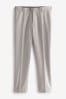 Taupe Slim Wool Blend Donegal Suit: Trousers, Slim