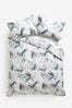 Green Palm Leaf 100% Cotton Printed Duvet Cover and Pillowcase Set