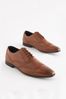 Hellbraun - Weite Passform - Leather Oxford Brogue Shoes, Wide Fit