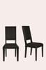 Laura Ashley Set of 2 Black Henshaw Dining Chairs