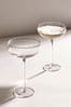 Clear Sienna Champagne Flute Glasses Set of 2 Champagne Saucers, Set of 2 Champagne Saucers