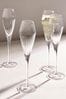 Clear Sienna Champagne Flute Glasses Set of 4 Prosecco Flute Glasses, Set of 4 Prosecco Flute Glasses