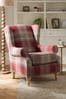 Versatile Check Stirling Red All Custom Sofas, Regular