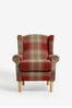 Tweedy Check Lawson Mid Grey Sherlock Highback Armchair, Small
