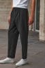 Black Relaxed Fit Motionflex Stretch Suit Trousers, Relaxed Fit