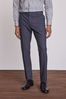 Wool Blend Check Suit: Trousers