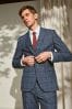 Textured Check Slim Fit Suit: Jacket