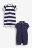 Blue Nautical Baby 2 Pack Rompers