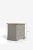 Grey Hampton Country Collection Luxe Painted Oak 2 Drawer Wide Bedside Table, 2 Drawer Wide