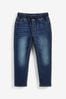 Dark Indigo Blue Regular Fit Jersey Stretch Jeans With Adjustable Waist (3-16yrs), Regular Fit