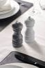 Set of 2 Grey Filled Salt & Pepper Grinder Set