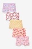 Pink/Orange/Lilac Character Shorts 5 Pack (2-16yrs)