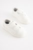 White Extra Wide Fit (H) Strap Touch Fastening Shoes, Extra Wide Fit (H)