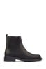 Clarks Black Standard Fit (F) Leather Orinoco2 Womens Mid Boots, Standard Fit (F)