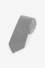Charcoal Grey Twill Heritage Plain Tie, Regular