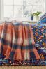 Joules Wool Blend Woodland Woven Check Throw