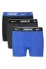 Nike Black/Blue Kids Boxers 3 Packs