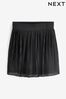 Black Active Pleated Tennis Skort