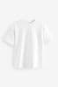 Weiß - Relaxed T-Shirt mit kurzen Ärmeln aus Baumwolle (3-16yrs)