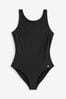 Black Essential High Neck Swimsuit, Regular