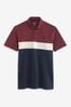 Burgundy Red Block Polo Shirt