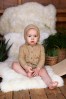 The Little Tailor Natural Knitted Baby Cardigan,Bonnet & Bloomers Set