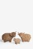 Brown Hamish the Highland Set of 3 Ornaments Cow, Set of 3 Ornaments