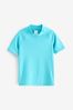 Blue Short Sleeve Sunsafe Rash Vest (3-16yrs), Short Sleeve
