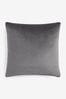 Charcoal Grey 43 x 43cm Matte Velvet Cushion, 43 x 43cm