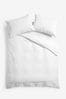White Heart Embossed Duvet Cover and Pillowcase Set