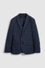 Navy Blue Tailored Fit Navy Blue Check Suit Jacket (12mths-16yrs)