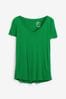 Bright Green Slouch V-Neck T-Shirt, Regular