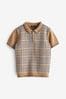 Short Sleeve Check Polo Shirt (3mths-7yrs)