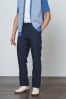 Navy Blue 100% Linen Trousers
