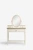Chalk White Hampton Painted Oak Collection Luxe Console Dressing Table, Regular