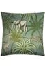 Riva Paoletti Green Jungle Parade Printed Polyester Filled Cushion