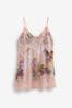 B by Ted Baker Pink Satin Slip with Lace Details