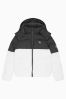 Calvin Klein Black Colourblock Hooded Puffer Jacket