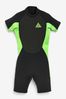 Black and Green Short Sleeve Wetsuit (1-16yrs)